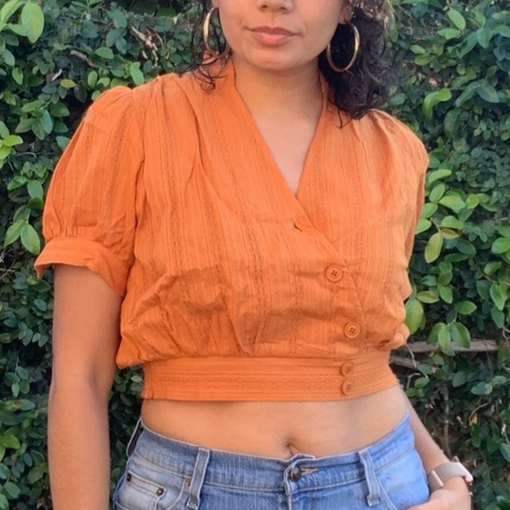 Nwt Orange Crop Top - Picture 7 of 10